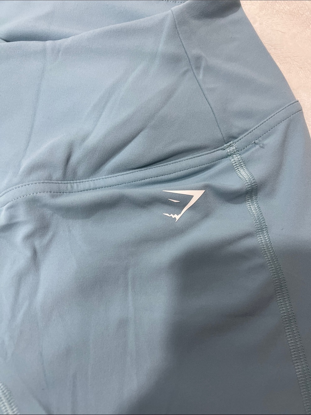 Gymshark High-Waist Bike Shorts in Blue - Picture 2 of 8
